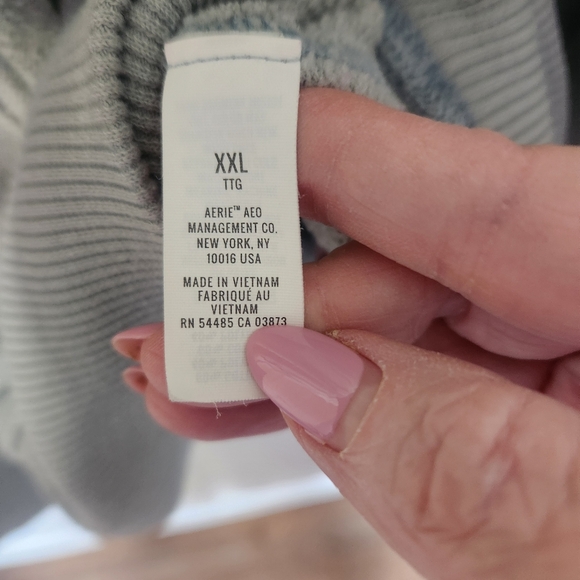 Aerie Down To Earth Oversized Full Zip Sage Green Hoodie Size XXL - Picture 7 of 10